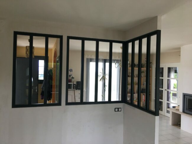 Verrière style atelier en métal