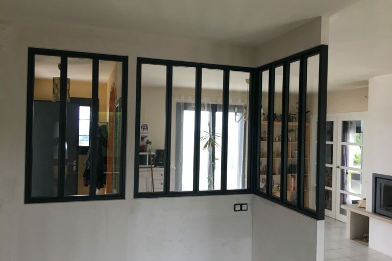 Verrière style atelier en métal